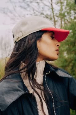 Adjustable Two-Tone Cashmere Baseball Cap 12 Adjustable Two-Tone Cashmere Baseball Cap -Hat Couture Shop ADJUSTABLE TWO TONE CASHMERE BASEBALL CAP LIFESTYLE SHOT 2