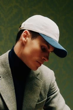 Adjustable Two-Tone Cord Baseball Cap 16 Adjustable Two-Tone Cord Baseball Cap -Hat Couture Shop ADJUSTABLE TWO TONE CORD BASEBALL CAP LIFESTYLE SHOT 1