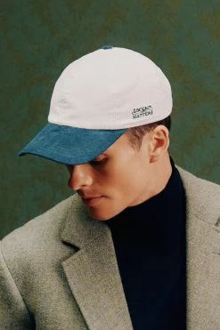 Adjustable Two-Tone Cord Baseball Cap 17 Adjustable Two-Tone Cord Baseball Cap -Hat Couture Shop ADJUSTABLE TWO TONE CORD BASEBALL CAP LIFESTYLE SHOT 2