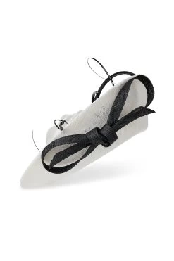 Assam White And Black Saucer Hat 11 Assam White And Black Saucer Hat -Hat Couture Shop ASSAM BLACK 1