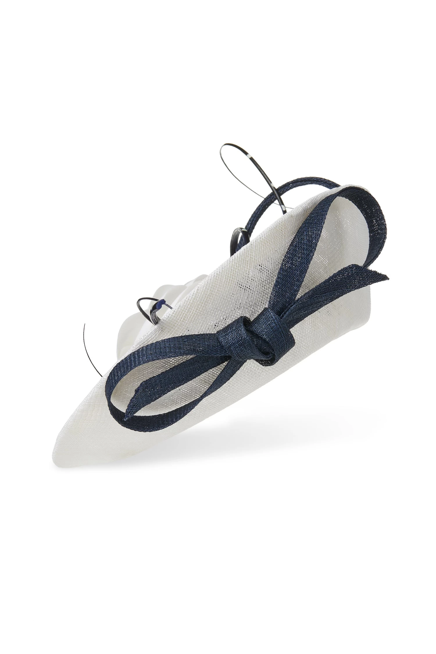 Assam White And Navy Saucer Hat 3 Assam White And Navy Saucer Hat - Image 3