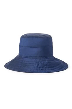 Brigitte Silk Sun Hat -Hat Couture Shop BRIGITTE SILK SUN HAT NAVY 2