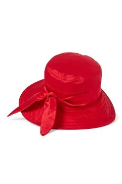 Brigitte Silk Sun Hat -Hat Couture Shop BRIGITTE SILK SUN HAT RED 1