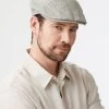 Cannes Linen Flat Cap