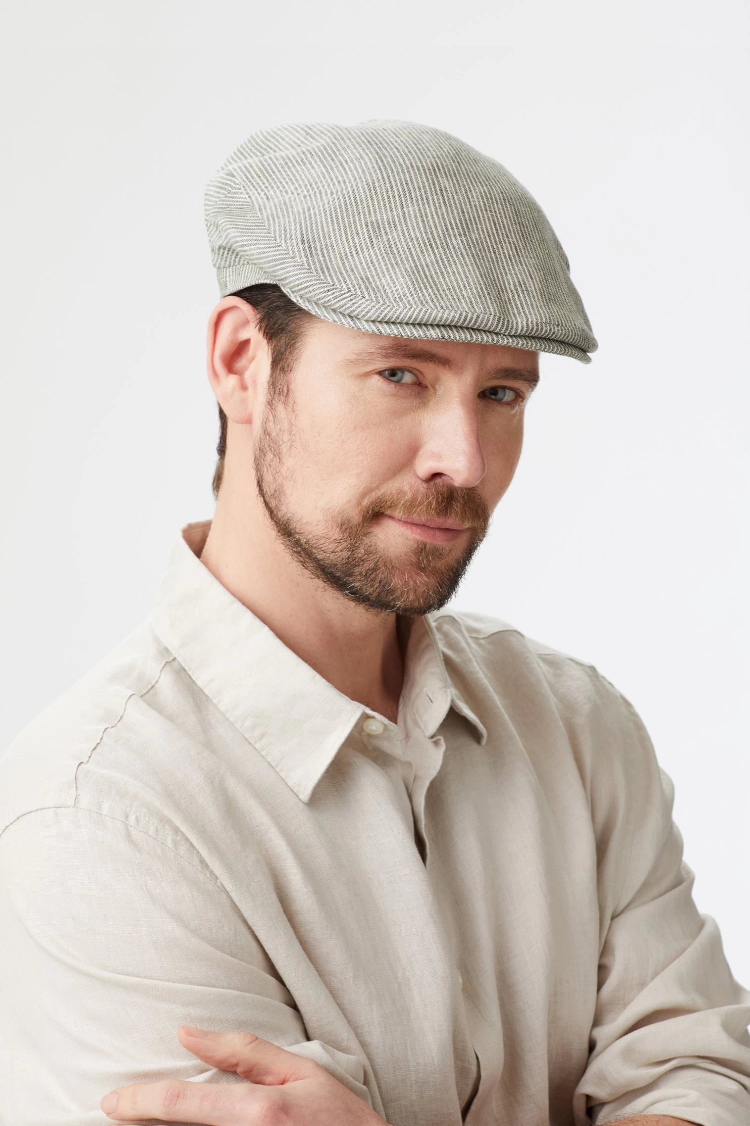 Cannes Linen Flat Cap 1 Cannes Linen Flat Cap