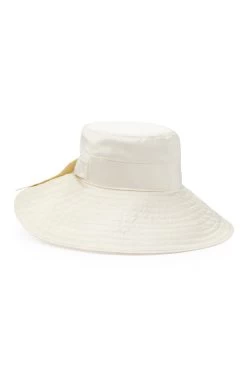 Clemence Silk Sun Hat -Hat Couture Shop CLEMENCE SILK SUN HAT CREAM 1