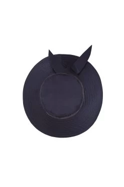 Clemence Silk Sun Hat -Hat Couture Shop CLEMENCE SILK SUN HAT NAVY 3