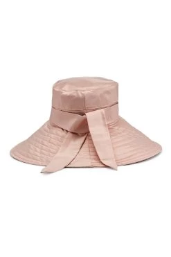 Clemence Silk Sun Hat -Hat Couture Shop CLEMENCE SILK SUN HAT PINK 1