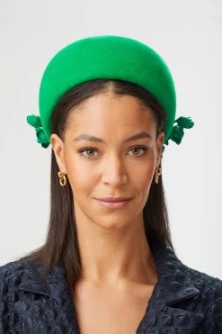 Cottesmore Pillbox -Hat Couture Shop COTTESMORE PILLBOX GREENEDITED 2