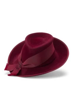 Eaton Trilby -Hat Couture Shop EATON TRILBY BURGUNDY