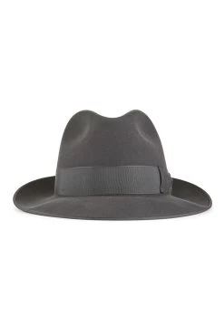 Escorial Wool Albany Trilby 9 Escorial Wool Albany Trilby -Hat Couture Shop ESCORIAL WOOL ALBANY TRILBY GREY Product Shot 3
