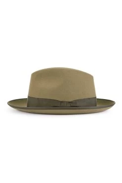 Escorial Wool Albany Trilby 12 Escorial Wool Albany Trilby -Hat Couture Shop ESCORIAL WOOL ALBANY TRILBY TAUPE Product Shot 2