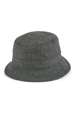 Escorial Wool Bucket Hat -Hat Couture Shop ESCORIAL WOOL BUCKET HAT GREY 1