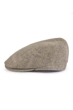 Escorial Wool Grosvenor Flat Cap -Hat Couture Shop ESCORIAL WOOL GROSVENOR FLAT CAP BROWN Product Shot 2