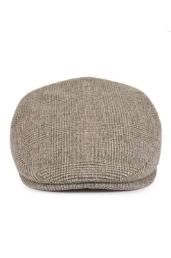 Escorial Wool Grosvenor Flat Cap -Hat Couture Shop ESCORIAL WOOL GROSVENOR FLAT CAP BROWN Product Shot 3