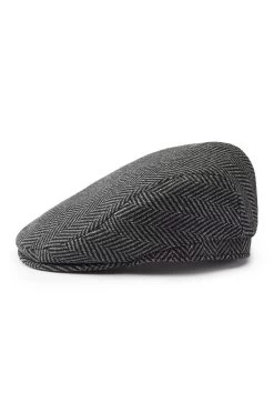 Escorial Wool Grosvenor Flat Cap -Hat Couture Shop ESCORIAL WOOL GROSVENOR FLAT CAP GREY Product Shot 3