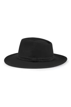 Escorial Wool Meredith Fedora -Hat Couture Shop ESCORIAL WOOL MEREDITH FEDORA BLACK 2