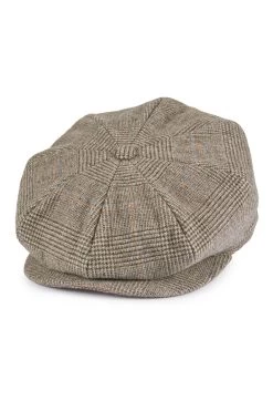 Escorial Wool Tremelo Bakerboy Cap -Hat Couture Shop ESCORIAL WOOL TREMELO BAKERBOY CAP BROWN 1