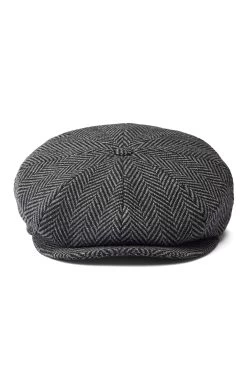 Escorial Wool Tremelo Bakerboy Cap -Hat Couture Shop ESCORIAL WOOL TREMELO BAKERBOY CAP GREY 2