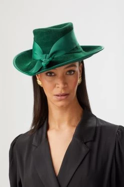 Eaton Trilby -Hat Couture Shop EatonTrilbyGreen 28474