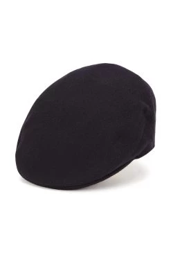 Gill Cashmere Flat Cap -Hat Couture Shop GILL CASHMERE FLAT CAP NAVY 1