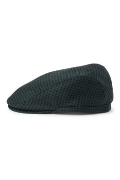 Grosvenor Houndstooth Flat Cap -Hat Couture Shop GROSVENOR HOUNDSTOOTH FLAT CAP 2
