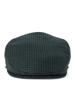 Grosvenor Houndstooth Flat Cap -Hat Couture Shop GROSVENOR HOUNDSTOOTH FLAT CAP 3