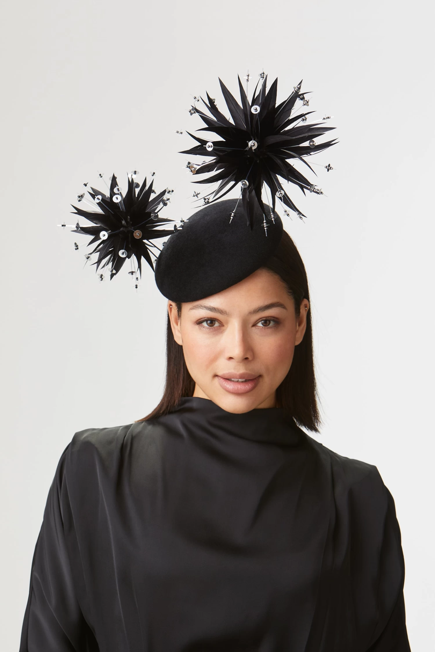 Harlow Black Button Hat 3 Harlow Black Button Hat - Image 3