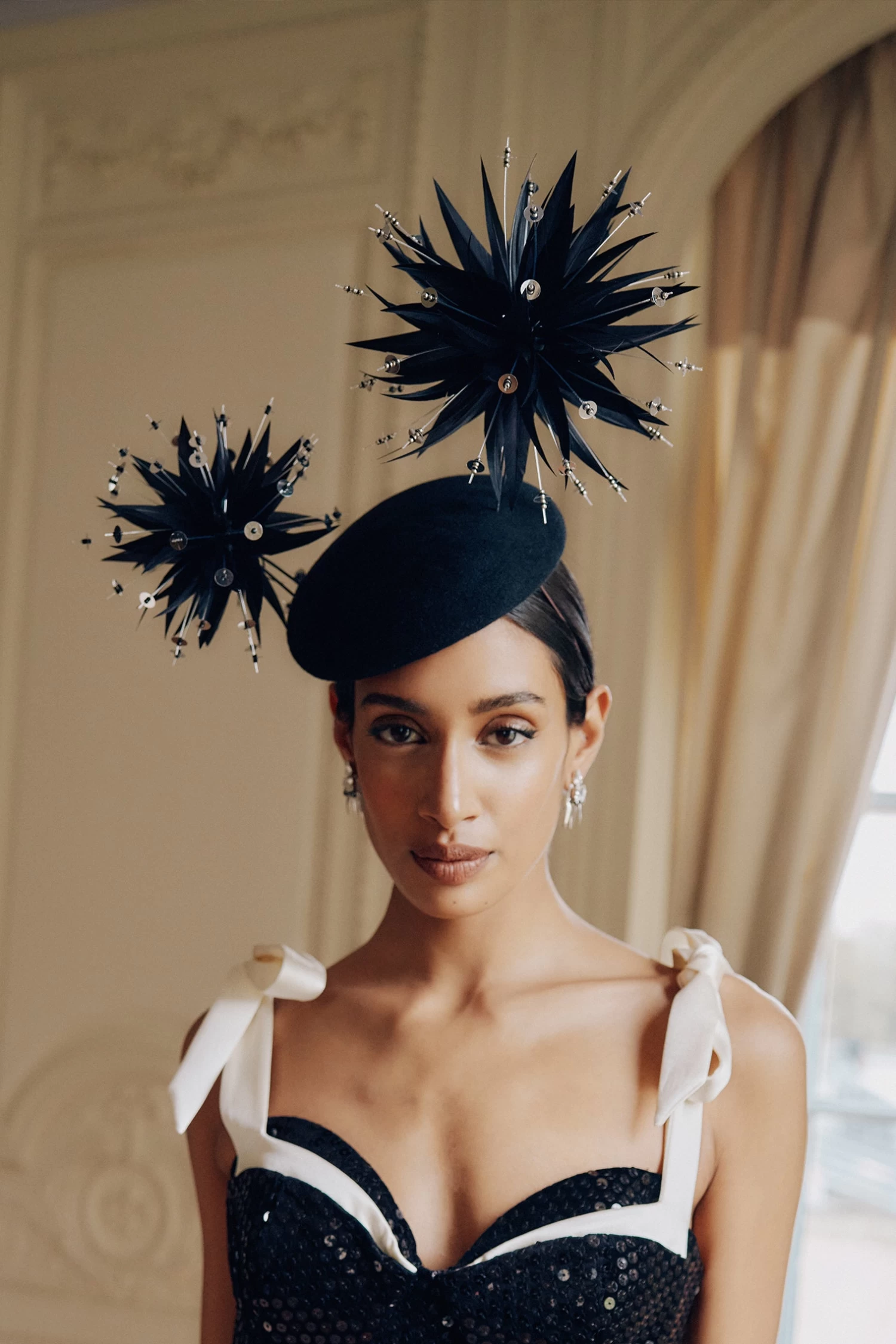 Harlow Black Button Hat 1 Harlow Black Button Hat