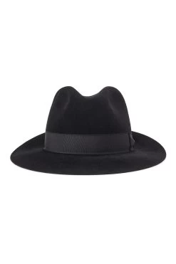 Haydock Black Fedora 8 Haydock Black Fedora -Hat Couture Shop HAYDOCK BLACK TRILBY Product Shot 2