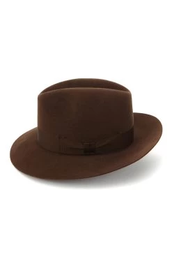 Haydock Fedora -Hat Couture Shop HAYDOCK TRILBY BROWN Product Shot 2