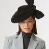 Hedy Black Percher Hat