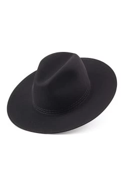 Hepworth Black Fedora -Hat Couture Shop HEPWORTH BLACK FEDORA 1