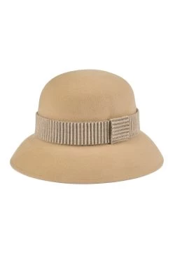 Hogarth Cloche -Hat Couture Shop HOGARTH CLOCHE CAMEL