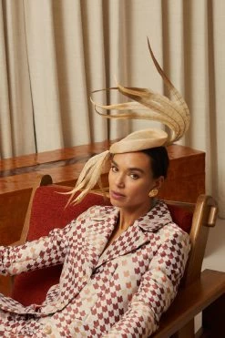 Lapsang Natural Percher Hat -Hat Couture Shop LAPSANG GOLD 1