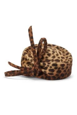 Leopard Mayfair Pillbox Hat -Hat Couture Shop LEOPARD MAYFAIR PILLBOX HAT