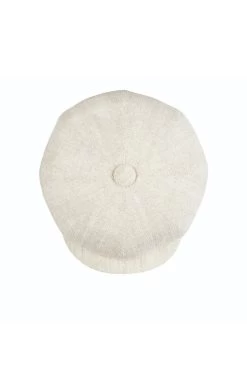Linen Muirfield Bakerboy Cap -Hat Couture Shop LINEN MUIRFIELD BAKERBOY CAP Product Shot 3