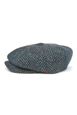 Muirfield Tweed Bakerboy Cap -Hat Couture Shop MUIRFIELD TWEED BAKERBOY CAP PATTERN 5 Product Shot 2