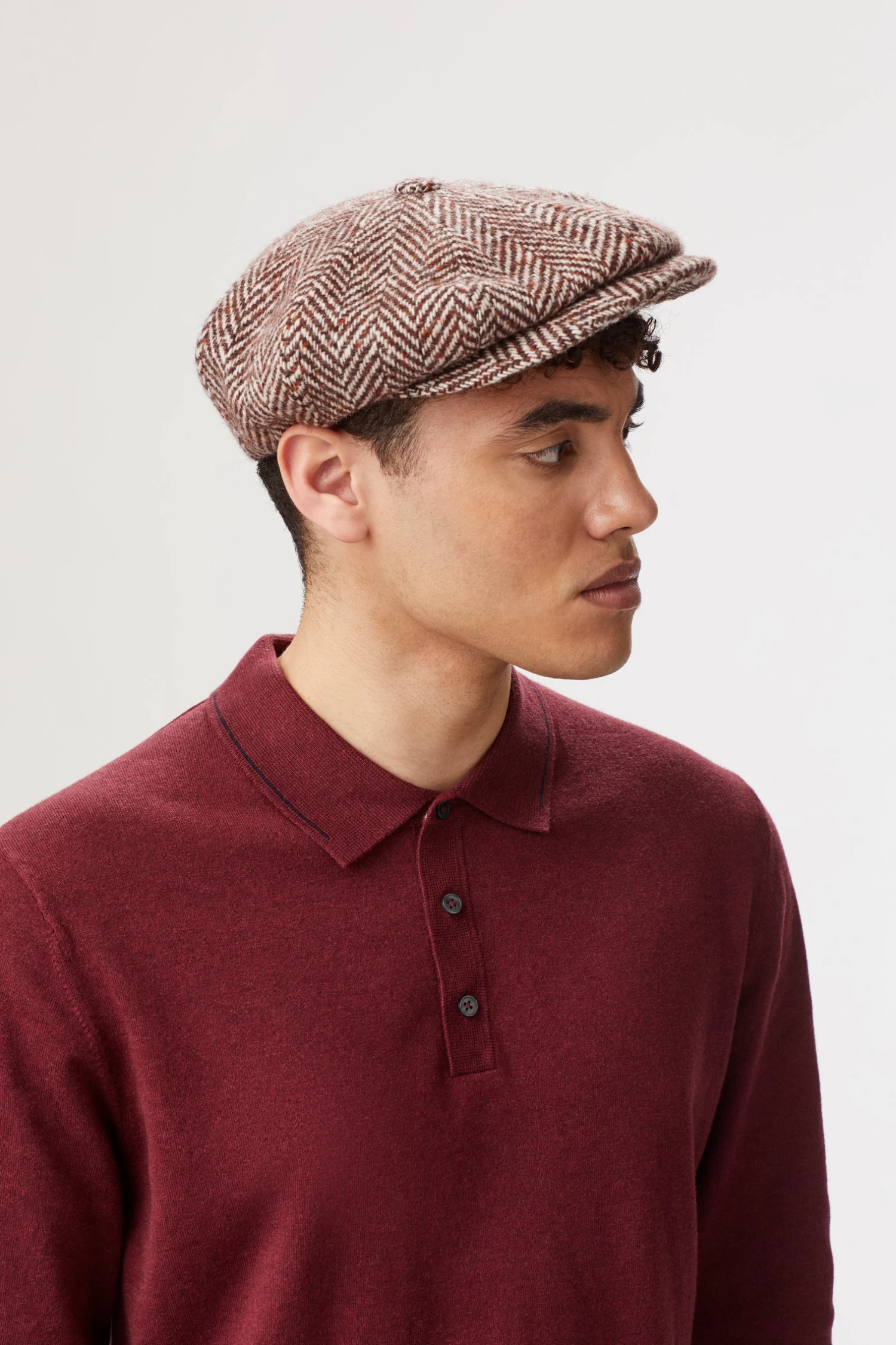 Muirfield Herringbone Bakerboy Cap 8 Muirfield Herringbone Bakerboy Cap - Image 8
