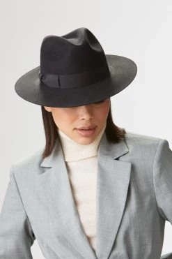 Noah Trilby 18 Noah Trilby -Hat Couture Shop NOAH TRILBY DARK GREY EDITED