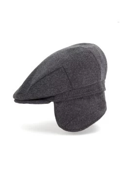 Oslo Tweed Flat Cap 13 Oslo Tweed Flat Cap -Hat Couture Shop OSLO TWEED FLAT CAP DARK GREY Product Shot 3