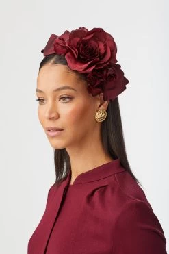 Phillimore Headband -Hat Couture Shop PHILLIMORE HEADBAND BURGUNDY EDITED 1