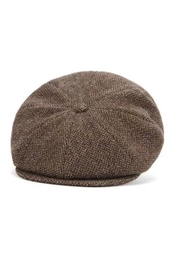 Sandwich Tweed Bakerboy Cap -Hat Couture Shop SANDWICH TWEED BAKERBOY CAP PATTERN 1 Product Shot 1