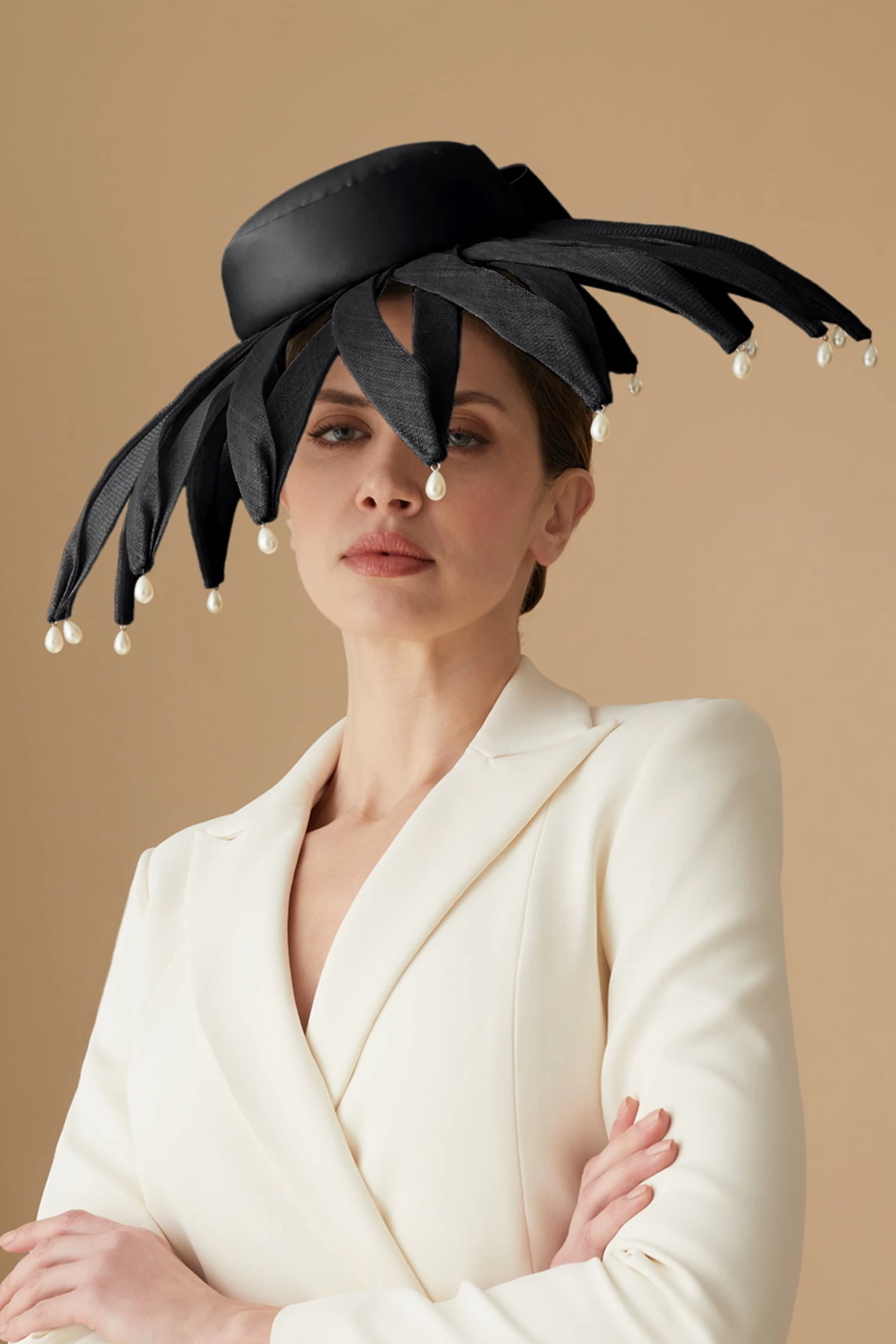 Sencha Black Wide Brim Hat 1 Sencha Black Wide Brim Hat