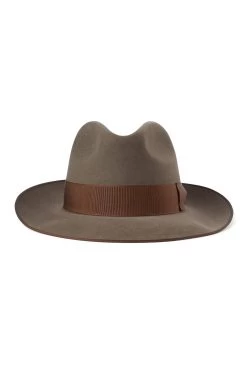 St James's Fedora -Hat Couture Shop ST JAMES S FEDORA KHAKI Product Shot 3