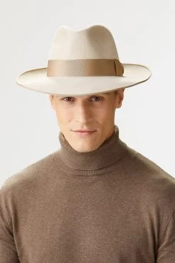 St James's Beige Fedora 9 St James's Beige Fedora -Hat Couture Shop STJAMES SFEDORA BEIGE