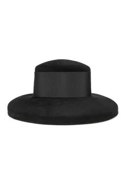 Tiffany Drop-Brim Hat 13 Tiffany Drop-Brim Hat -Hat Couture Shop TIFFANY DROP BRIM HAT BLACK 1