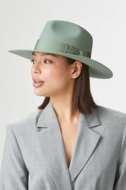 Toni Green Flat-Brim Fedora 9 Toni Green Flat-Brim Fedora -Hat Couture Shop TONI GREEN FLAT BRIM FEDORA edited