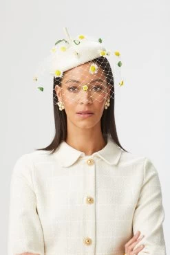 Victoria Beret -Hat Couture Shop VICTORIA BERET IVORY EDITED