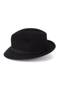 Voyager Rollable Trilby -Hat Couture Shop VOYAGER ROLLABLE TRILBY BLACK Product Shot 2